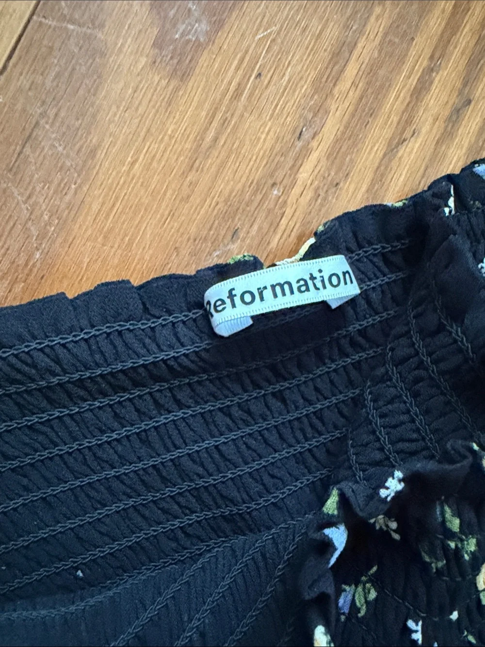 Reformation Floral Print Ruched Top